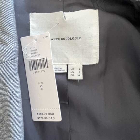 New By Anthropologie Cropped Slit Jacket Size 2 - Picture 9 of 9